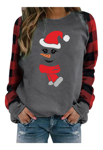 Sudadera Navidad Para Mujer Divertida Camisa Muñeco Nieve