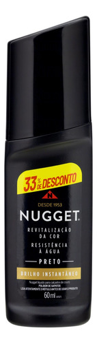 Polidor de Sapato Líquido Preto Nugget Frasco 60ml Grátis 33% de Desconto