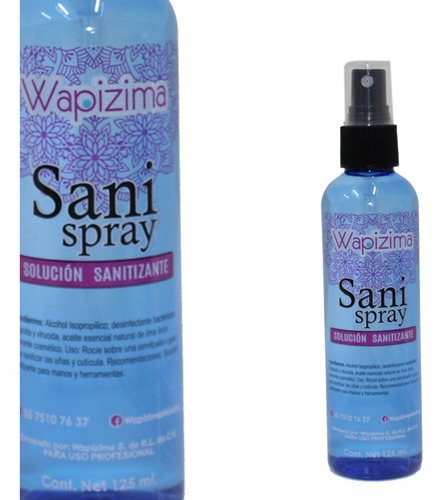 Imagen 1 de 1 de Sani Spray Wapizima 125ml Para Uñas Acrílicas Atomizador