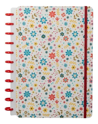 Caderno Inteligente Disco Universitário G 80fls Flower