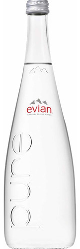 Evian, Agua Mineral Natural Sin Gas 750 Ml. Caja 12 Pz.