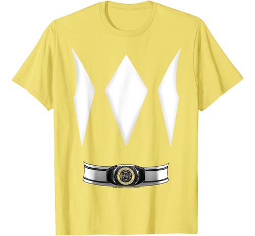 Camiseta De Disfraz De Ranger Amarillo De Halloween De Power