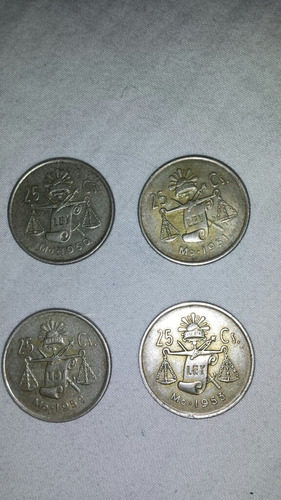 Monedas 25cs  Balancitas Años 1950 A 1953