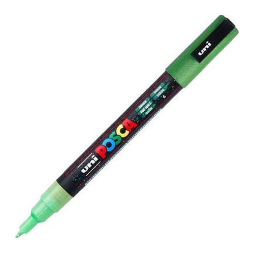 Posca Verde Com Glitter Pc-3ml 0.9 A 1.3mm Redonda