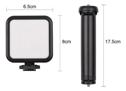 Kit De Grabación Vlog Luz De Video Led+super Cardioide