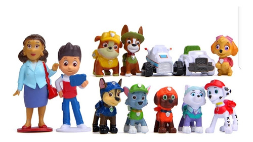 Set 12 Figuras Paws Patrol Patrulla Canina Colecciónables 