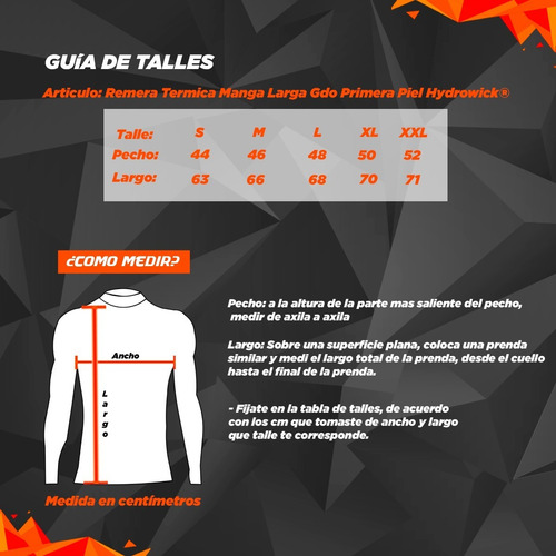 Remera Termica Manga Larga Gdo Primera Piel Hydrowick®