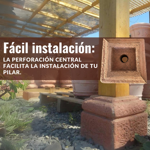 Base Para Pilar Madera Cobertizo Anclaje De Cemento 5x5 PuLG