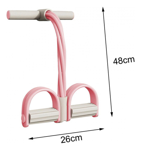 Bandas De Resistencia Tirador De Pedal Elástico Rosa