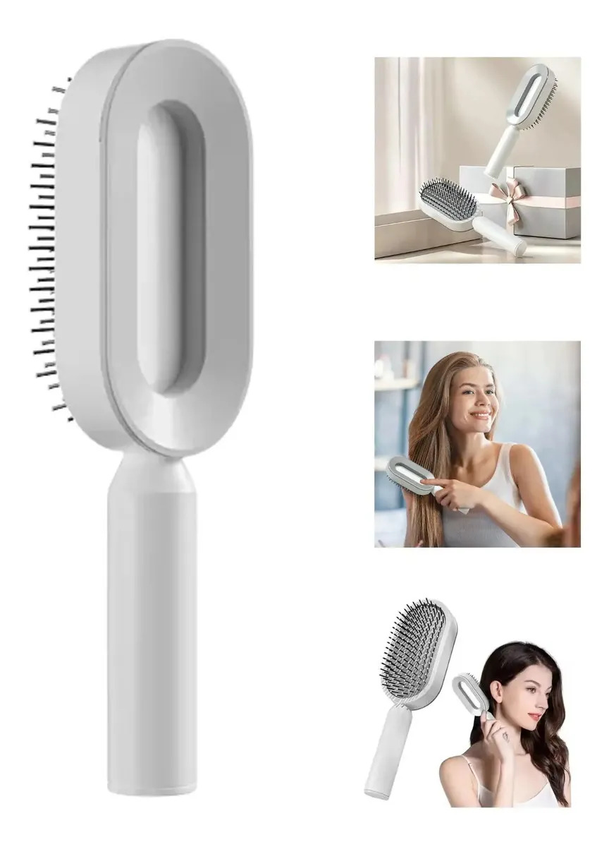 Escova Massageadora Antiestática Desembaraçadora Portátil
