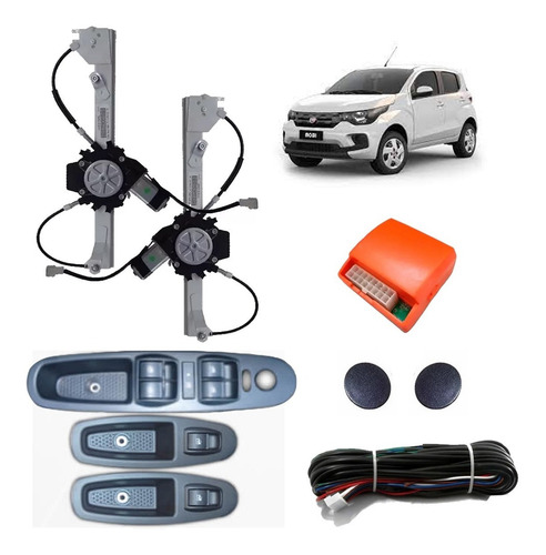 Kit Vidro Fiat Mobi Traseira Tragial Com Furo Retrovisor