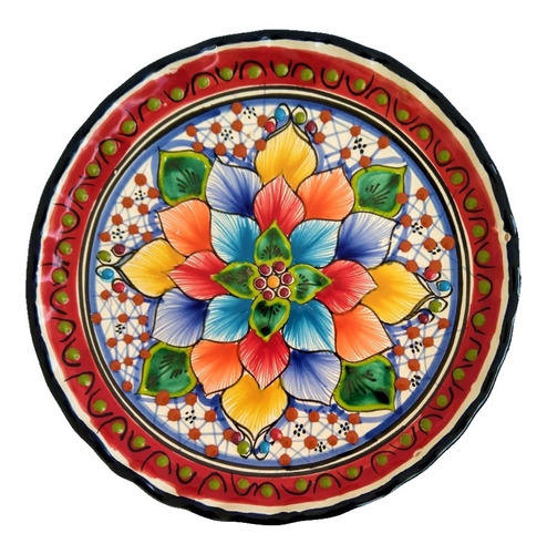 Plato De 25 Cm. Talavera 100% Original 25 Piezas