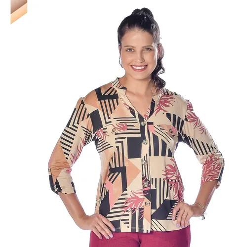 Camisa estampada feminina sales