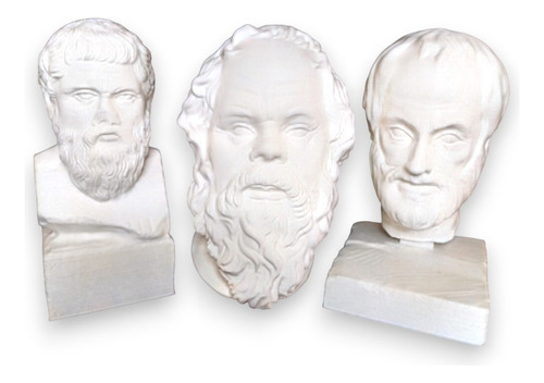 Figuras De Sócrates, Platón Y Aristóteles Impresos En 3d