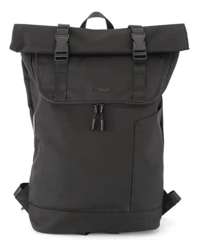 Mochila Himawari 1682 Impermeable Viaje Color Negro Diseño De La Tela Lisa