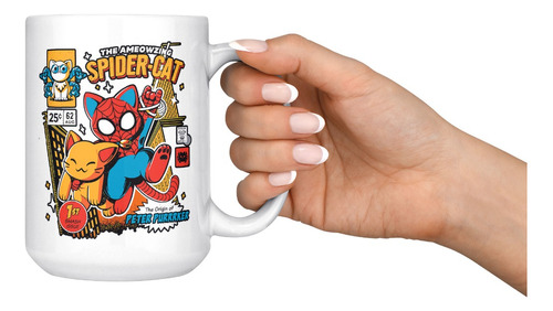 Taza Mug Grande Spiderman Spidercat