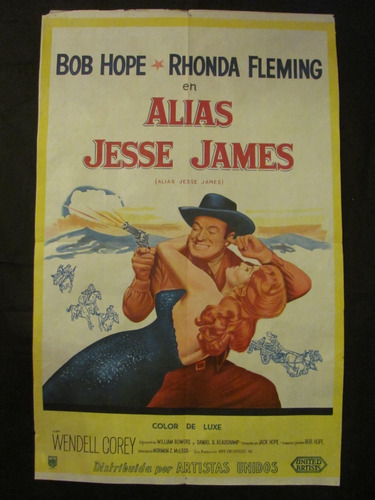 Afiche - Alias Jese James  Bob Hope -rhonda Fleming