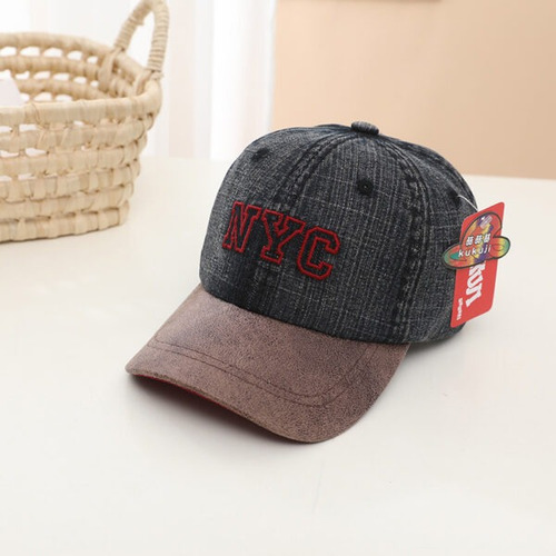 Jockey Gorro Niño Algodón Bordado Nyc Unisex Sombrero X1