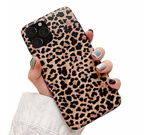 Para iPhone 11 Pro Max Diseño Guepardo Leopardo Niña Dama