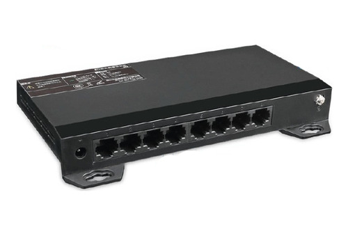 Switch Ethernet 8 Bocas Con Fuente S108 Cygnus Antidescargas