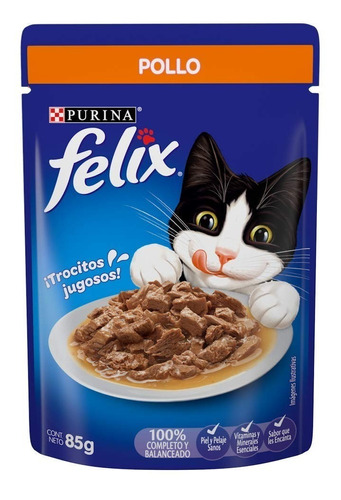 Alimento Para Gato Felix Sobre Pollo 12/ 85 Gr