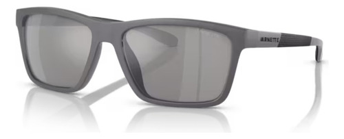 Gafas de sol Arnette - Middlemist - An4328u 28536g 58 con marco gris gris/negro, varilla gris claro, lente de espejo de 80 pulgadas, diseño rectangular