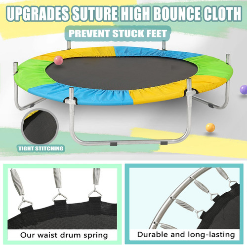 Trampolín Juoe 5 Ft Para Niños Para Niños Con Aro De Y Con Y