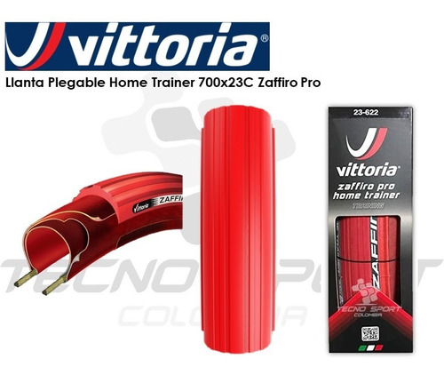 Imagen 3 de 7 de Llanta Vittoria 700 X 23 Zaffiro Trainer Rodillo Simulador
