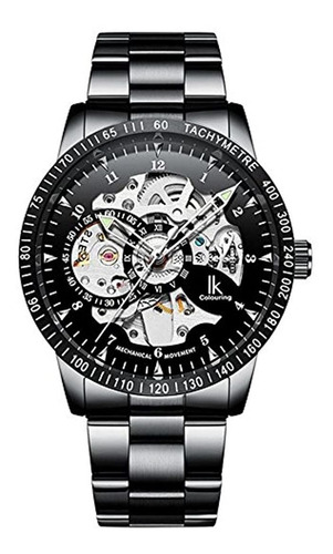 Para Hombre Reloj Luminoso Dial De Esqueleto