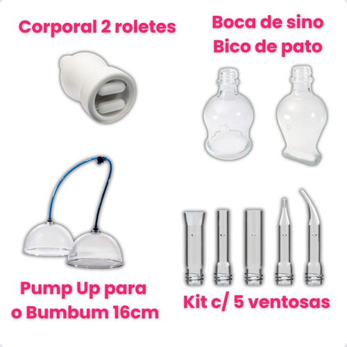 Aparelho Vacuoterapia Endermo Peeling Diamante Kit Pump Up 127/220V