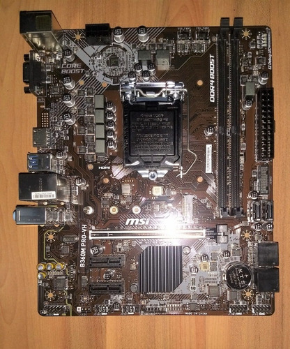 Placa Mãe Msi B360m Pro-vh + Processador I5 8600k Lga1151 