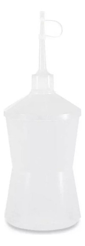 Almotolia Plástica Transparente  Frasco 500 Ml Com Bico Reto