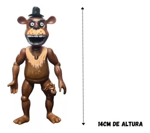 6 bonecos Five Nights at Freddy animatronic Fnaf linha Nightmare pequenos  10cm