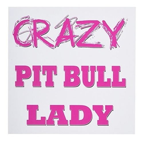 3drose Crazy Pit Bull Lady Greeting Cards 6 X 6