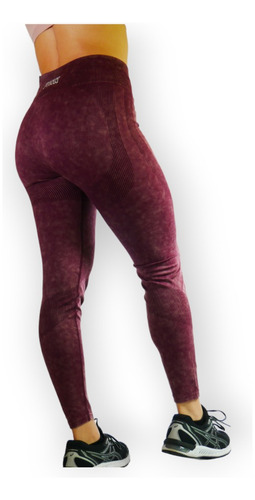 Calzas Deportivas Mujer Pink Leggings Gym Lilac