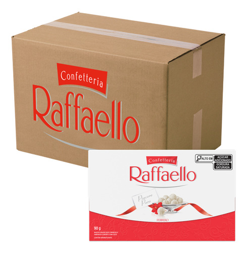 Chocolate Bombons Raffaello Ferrero 12 Caixas De 9 Unidades