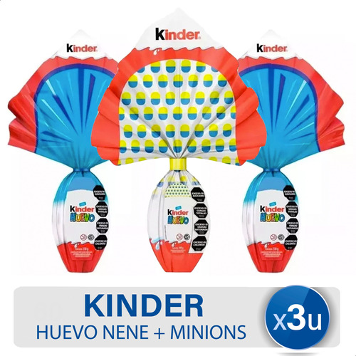 Huevo Kinder Nene + Gran Sorpresa Minions - Combo Pascuas