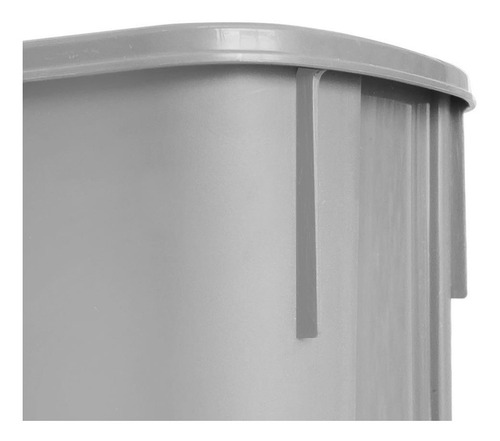 4 Pack Bote De Basura Rectangular 4l Color Gris