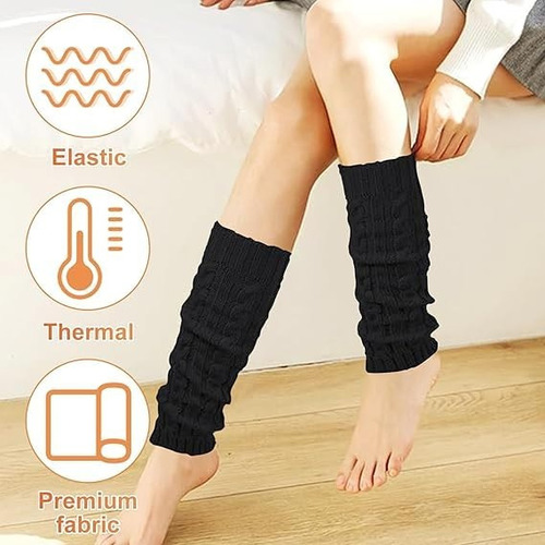 3 Pares De Calentadores De Piernas De Invierno Para Mujer Y