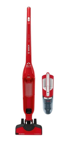 Imagen 2 de 10 de Aspiradora inalámbrica Vertical, De mano Bosch Serie 4 BBH3ZOO25 0.4L roja