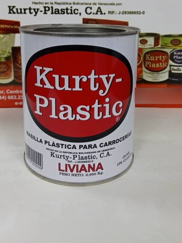 Masilla Plástica Kurty Plastic 1/4 Galón 