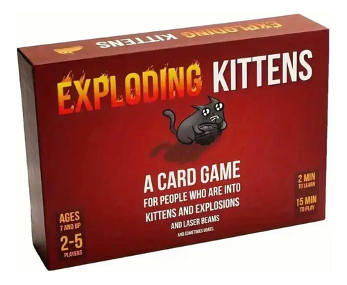 Juego De Mesa Exploding Kittens - 2 A 5 Jugadores Cartas