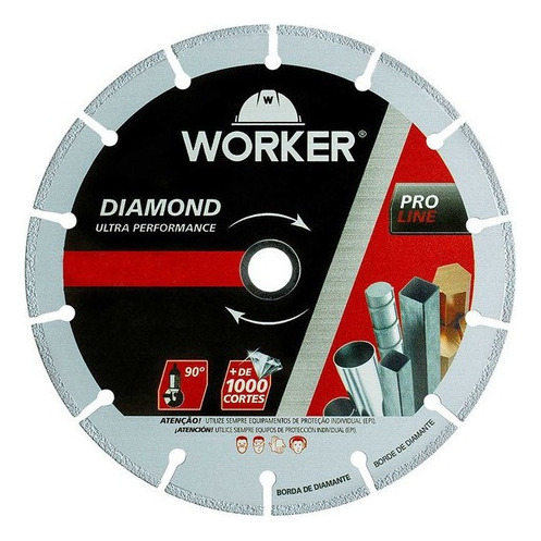Disco Corte Metal Ferro Diamantado 4.1/2 115mm 942030 Worker