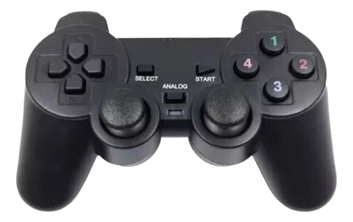 Controlador de joystick USB analógico Dualshock para PC y portátil, color negro