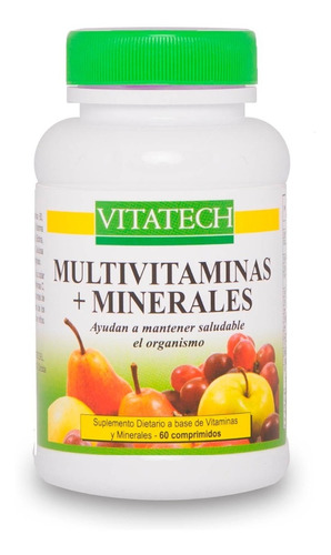 Multivitaminas Y Minerales Vita Tech X 60 Comprimidos