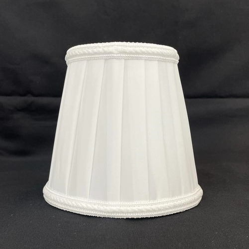 Mini Cúpula Plissada Branca Para Lustre - Kit 10 Unidades