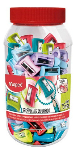 Sacapuntas Maped Vivo 063082 1 Orificio Surtidos C/75piezas