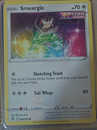 Carta Pokemon Smeargle 209/264 Original Fusion Strike