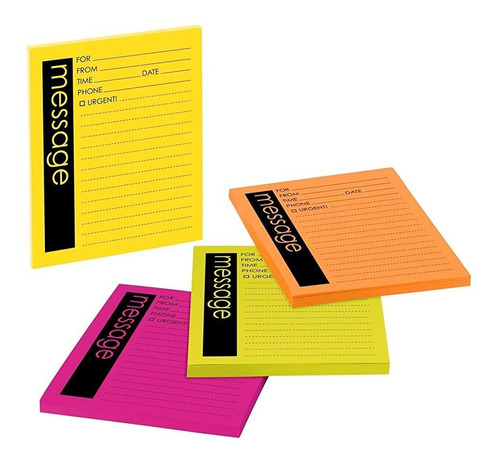 Post-it Super Sticky Notes, Mensaje Telefónico, 4 In X 5 In,