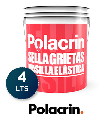 Masilla Elastica Pared Medianera Sella Grietas Polacrin 4 Lt